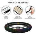 thumbnail image 6 of Daiia Steering Wheel Covers Colorful Sparkling Elastic Skidproof Steering Wheel Protective Cover Case Steering Wheel Protector Comfortable Protective Case For Suv Sedan Decor, 6 of 8