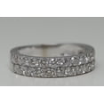 thumbnail image 3 of 14k White Gold Round Cut Two Row Diamond Half-eternity Band (1.08 Ct,G Color,SI1 Clarity), 3 of 5