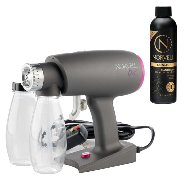 Máquina bronceadora en aerosol Norvell Oasis con solución Cosmo de 240 ml
