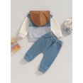 thumbnail image 4 of CIYCuIT Toddler Baby Boys 2Pcs Fall Outfits Long Sleeve Contrast Color Hooded Hoodie + Jogger Pants Infant Casual Sweatsuit Daily Clothes 0-3 Years, 4 of 9