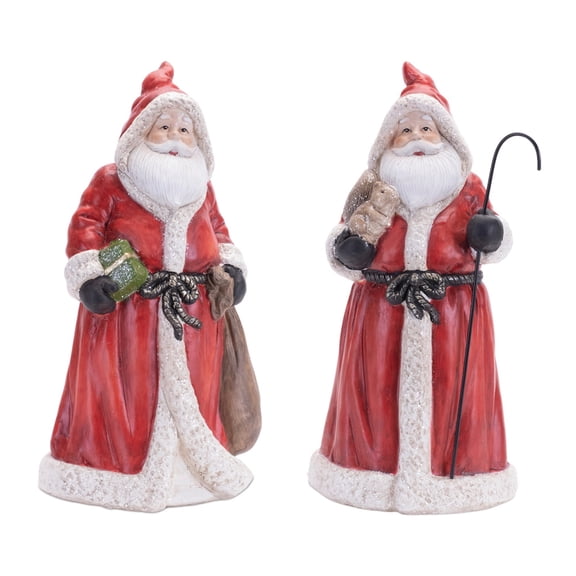 Melrose Santa Christmas Figurines - 12.5" - Set of 2