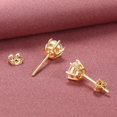 thumbnail image 4 of Pendientes de plata S925 con seis garras, pendientes de diamantes de moda para hombres y mujeres, pendientes clásicos de circonita con corona, 4 of 5