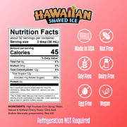 Hawaiian Shaved Ice Cherry Flavored Snow Cone Syrup, 1 Pint