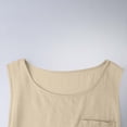 thumbnail image 6 of Xdegoge Tank Tops for Men Scoop Neck Sleeveless Casual Everyday Fashion Streetwear Relaxed Fit Front Chest Pocket Detail Solid Plain Basic Soft Breathable Summer Tops, 6 of 7