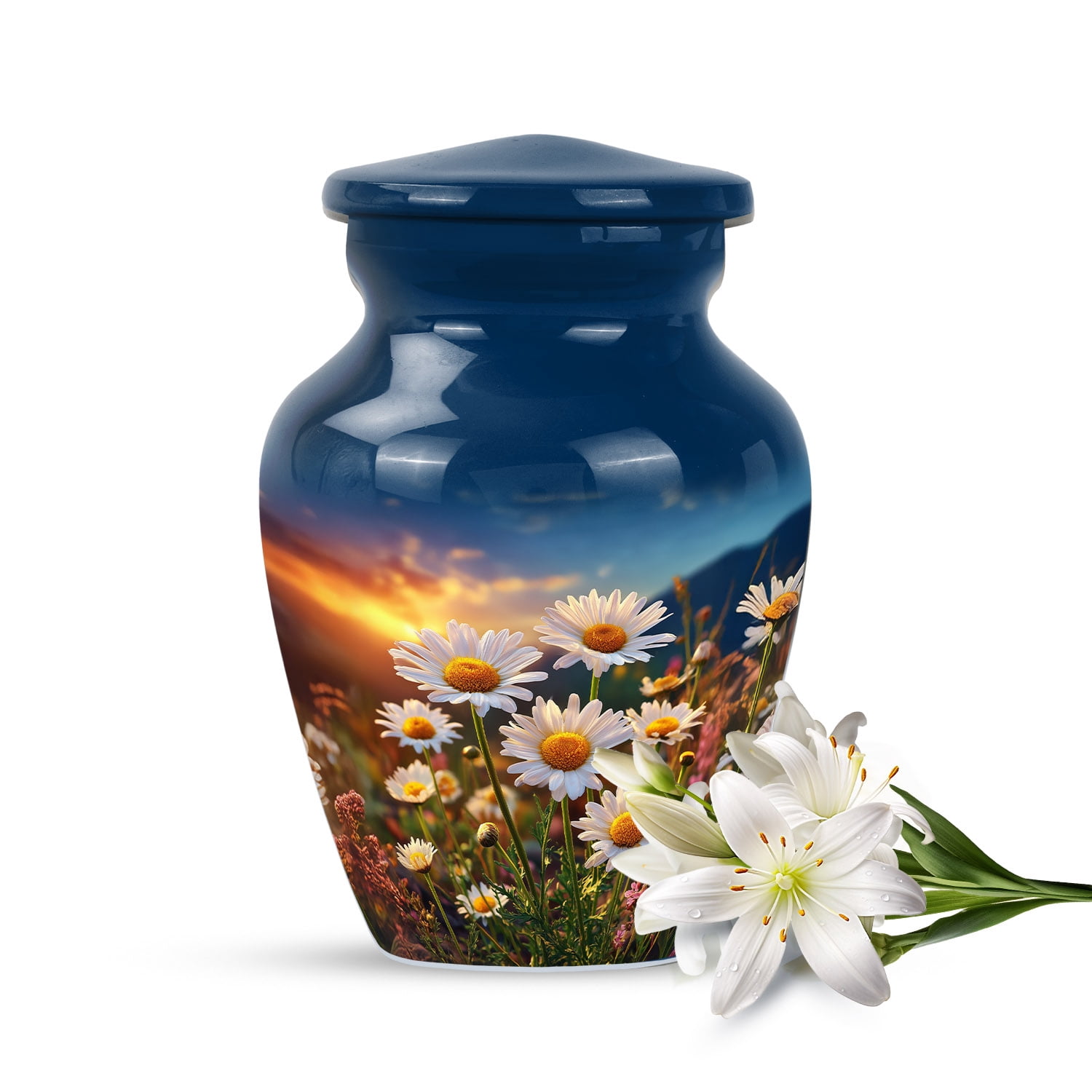 Daisies urns for human Ashes, Small Urns for human Ashes Keepsake