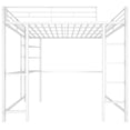 thumbnail image 3 of Ktaxon Loft Bed with Desk, Twin Size Bunk Bed Frame for Kids, Adult, White, 3 of 8