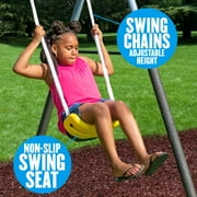 XDP Recreation Rising Sun Metal Swing Set with See Saw, Glider, Stand N Surf, Swing, Deluxe Trapeze, Fun Glider and Wave Slide