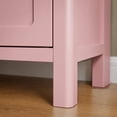 thumbnail image 5 of Treocho 2 Drawers Nightstand Set of 2, 20'' Bedside Table, w/Hidden Handles, Wooden, Pink, 5 of 8