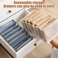 thumbnail image 2 of RYGRZJ Wardrobe Clothes Organizer - 7/9 Grids Drawer Organizer for Clothing, Foldable Closet and Storage Basket, Mesh Separation Box for Thin Jeans, Trousers, T-Shirts, Skirts, 2 of 8
