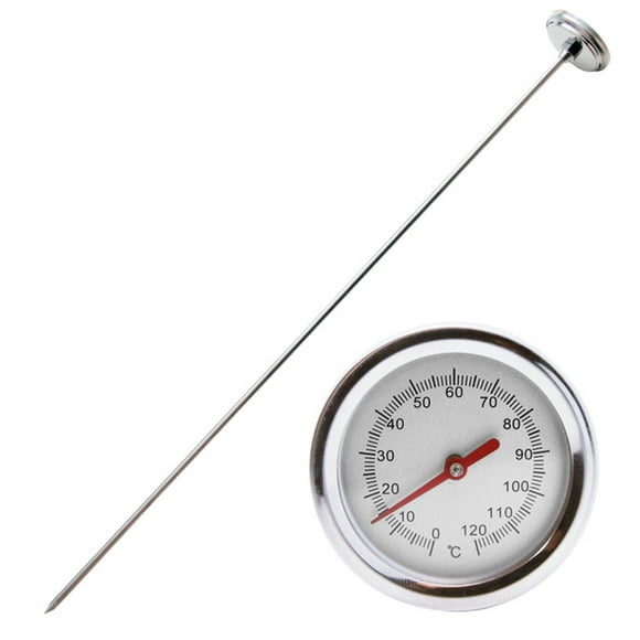 Lutabuo Compost Soil Tester Measuring Probe Stainless Steel Thermometer for Garden Lawn
