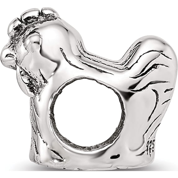 Sterling Silver Reflections Chicken Bead (10 X 6.36) Made In Thailand qrs382