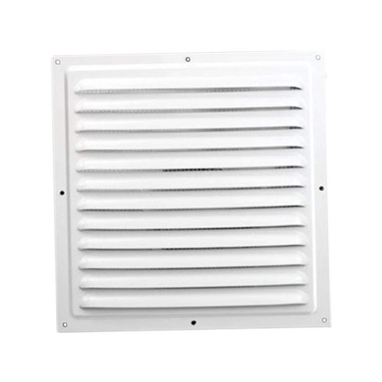 Black Aluminum Air Vent Cover – 15x15cm Square Louver Grille With Built-in Insect Screen, Wall/Ceiling Mountable For Attic, Shed, Garage, Bathroom, RV