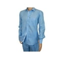 thumbnail image 4 of Men INSERCH premium Soft Linen Breathable 2pc Walking Leisure suit LS29116 Blue, 4 of 8