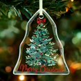 thumbnail image 1 of Adorno navideño THDZS de cristal de 8 cm para colgar en forma de árbol, 1 of 7