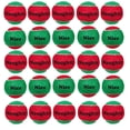 thumbnail image 4 of Bulk Dog Tennis Ball Toys Naughty or Nice Holiday Christmas Themed Red Green (5 Balls), 4 of 7