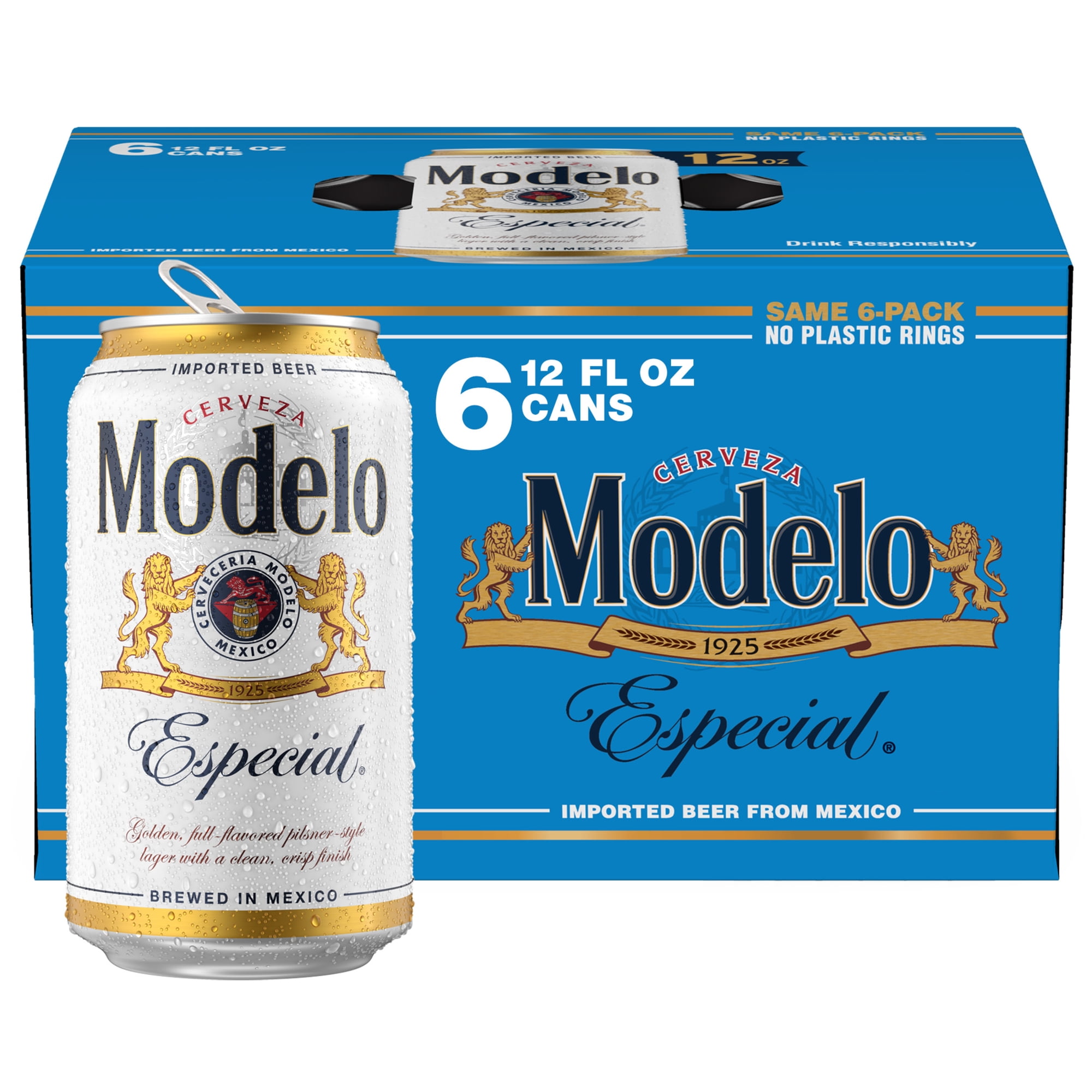 Modelo Especial Mexican Lager Import Beer, 6 Pack 12 fl. oz. Cans, 4.4% ABV