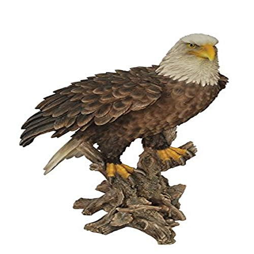Hi-Line gift Ltd Bald Eagle on Stump Statue