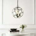 thumbnail image 5 of JONATHAN Y Bee 13.5" 3-Light Modern Farmhouse Iron/Glass LED Pendant, Oil Rubbed Bronze/Clear, 5 of 8