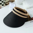 thumbnail image 1 of Sombrero deportivo de golf CHAO para mujer de paja playa visera sol negro, 1 of 5
