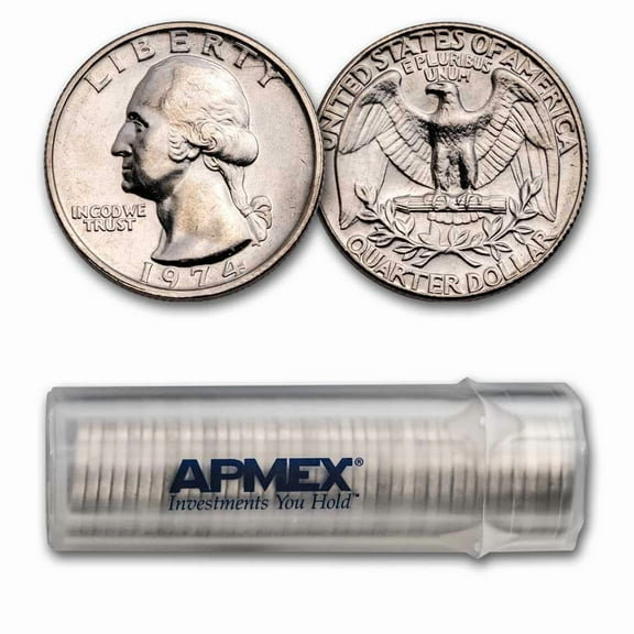 1974 Washington Quarter 40-Coin Roll BU