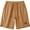 Brown, variant on Men's Quick-Dry Casual Shorts, Elastic Waist 5-Inch Swim & Beach Trunks, Lightweight Breathable Mens Shorts Khaki M