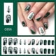 thumbnail image 1 of Uñas postizas a presión, regalo para mujer. Paquete de 24 uñas postizas cortas navideñas para pegar. Cobertura total con pegamento., 1 of 5