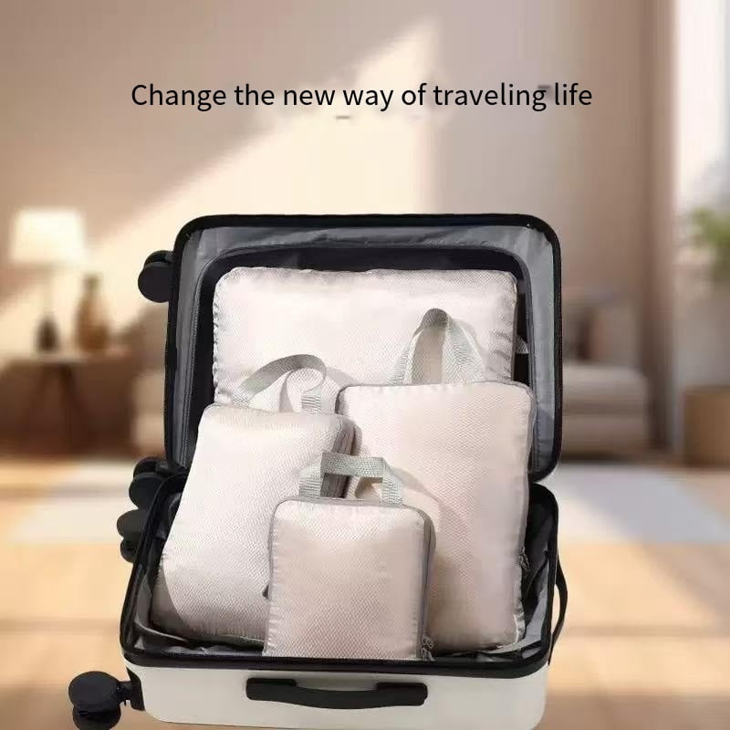 4 Set Compression Packing Cubes for Travel Expandable Luggage Organizers Bags for Carry on Suitcases Storage bag