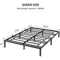 thumbnail image 4 of 12 Inch Queen Bed Frame No Box Spring Needed,Heavy Duty Metal Platform Bed Frame, 4 of 4
