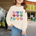 thumbnail image 2 of Girls Cute Sweatshirts Heart Print Oversized Swea𝘁 Shirts Tween 𝗣reppy Clothes 2026 Trendy Long Sleeve Hoodies Pullover Tops, 2 of 9