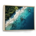 thumbnail image 3 of Designart "Relaxing Coastal Aerial View III" Extra Large Coastal Framed Wall Art - Coastal Green Coastal Beach Bedroom Framed Canvas Wall Art, 3 of 7