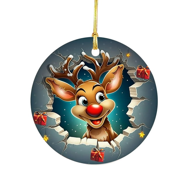 Adorno navideño de acrílico | Recuerdo del año decisivo | Decoración para el árbol de Navidad | Colgante de regalo conmemorativo | Fiesta de oficina o intercambio de regalos
