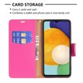 thumbnail image 5 of Feishell Phone Case for Samsung Galaxy A25 5G, Lychee Texture Plain PU Leather Magnetic Clasp Folio Flip Kickstand Wallet Phone Case with Card Slots & Wrist Strap, Red, 5 of 9