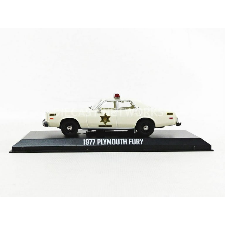 1977 Plymouth Fury Cream Hazzard County Sheriff 1/43 Diecast