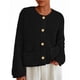thumbnail image 1 of Suéter PRETTYGARDEN Cardigan Oversized de Punto Grueso Negro 2XL, 1 of 4