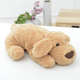 thumbnail image 5 of Caja de pañuelos de felpa suave, soporte para pañuelos con forma de animal de dibujos animados para decoración de coche, hogar y oficina (38 cm, color caqui), adorable muñeco de peluche de perro de di, 5 of 5