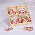 thumbnail image 4 of 12pcs/box Christmas Snowflake Reindeer Wooden Decorations Pendants Tree Hanging Ornaments for Home Kids Gift Noel Navidad Decor, 4 of 5