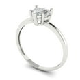 thumbnail image 2 of Clara Pucci 14K White Gold 1.25ct WhiteSapphire Solitaire Ring for Women, 2 of 8