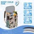 thumbnail image 6 of 20L Insulated Cooler Backpack - Cow Print Farmhouse Vintage Design, Leakproof Soft Cooler Bag for Camping, Picnic, Beach, Keeps Cold/Hot 20 Hours, High-Capacity Fits 26 Cans, Multiple Pockets, 6 of 6