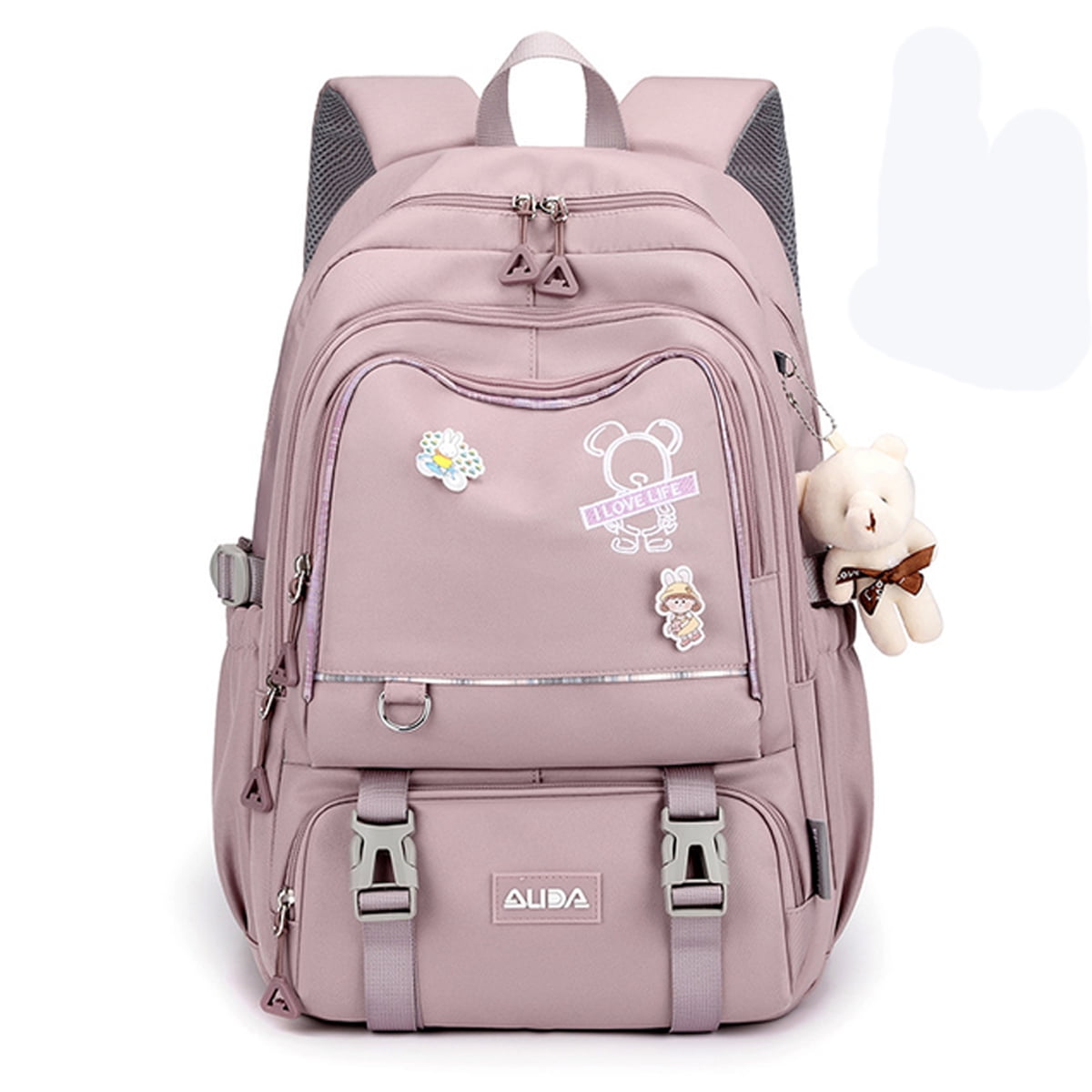 Multi-Pocket Cute Cartoon Cow Grade/ High School Backpack Bag For Teen  Girls NEW