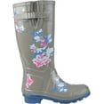 thumbnail image 3 of Women's Journee Collection Mist Mid Calf Rain Boot Grey Rubber 7.5 M, 3 of 5