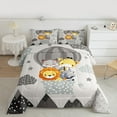 thumbnail image 2 of Manfei Cartoon Giraffe Lions Queen Comforter Set,Cute Fox Hippopotamus Bedding Sets,Jungle Animal Bedding Comforter Set For Kids,Super Cozy Room Decor Reversible,3 Pieces, 2 of 8