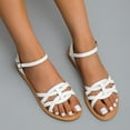 thumbnail image 4 of Flats Sandals for Women Summer Open Toe Hollow Out Fisherman Sandal Casual Lightweight Ankle Strap Breathable Walking Shoes, 4 of 5