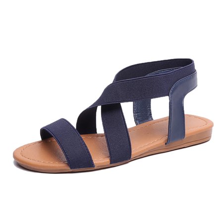 flat sandals with elastic straps