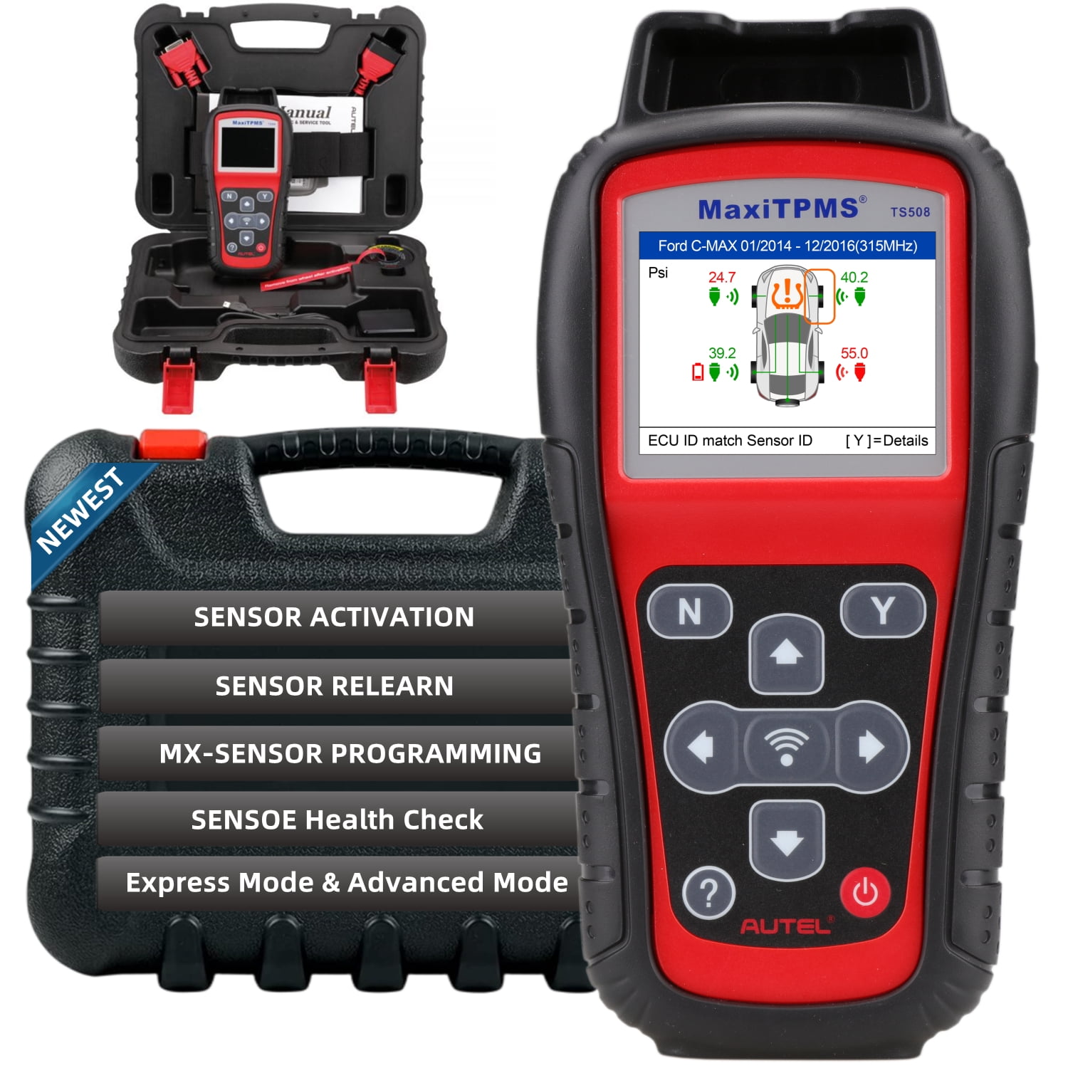 Autel MaxiTPMS TS508 Tire Pressure Monitor Tool Relearn/Reset/Activate