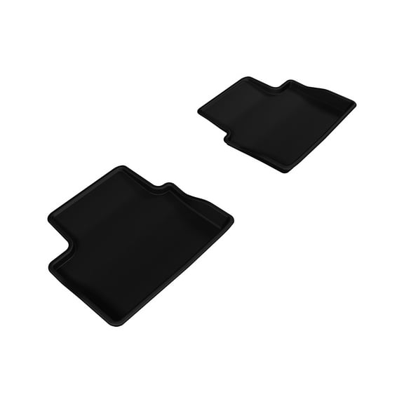 3D MAXpider Second Row Custom Fit All-Weather Floor Mat for Select Chevrolet Malibu Models - Kagu Rubber (Black)