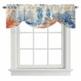 thumbnail image 2 of Sea Corals Seahorse Tie Up Valances Curtain, Adjustable Kitchen Summer Beach Sea Stars Retro Texture Valances for Windows Decor, Rod Pocket Short Curtains Set for Bedroom/Bathroom, 42"x12", 2 of 9