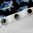 thumbnail image 4 of Homewish Farmhouse Pike Fish Curtains Pack of 2 (42x84 Each), Western Rustic Fishing Curtains Blackout, Black Blue Cartoon Bedroom Curtains, Window Curtains Home Decor, 4 of 6