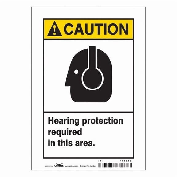 Condor Safety Sign,10 inx7 in,Vinyl 465Z52