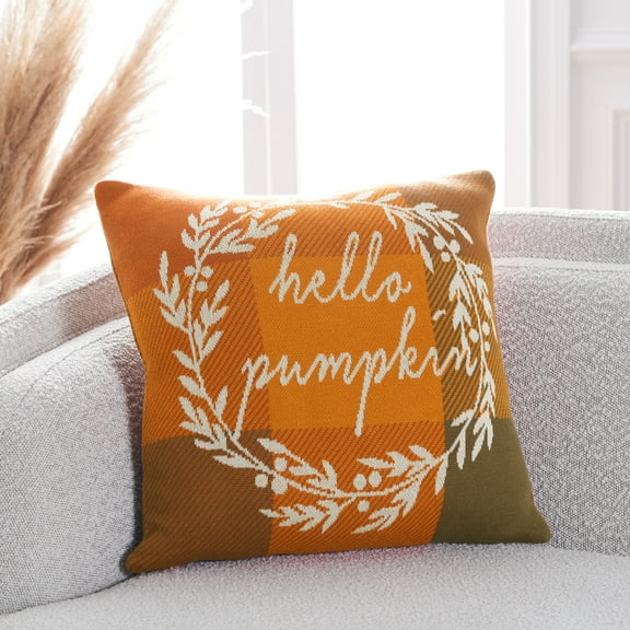SAFAVIEH Hello Pumpkin Pillow Orange