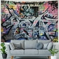 thumbnail image 4 of Orinice Graffiti Paint Tapestry Wall Hanging Unique Style Graphic Tapestries Home Wall Decor Art Living Room Bedroom Farmhouse Dorm 60x50inch, 4 of 6